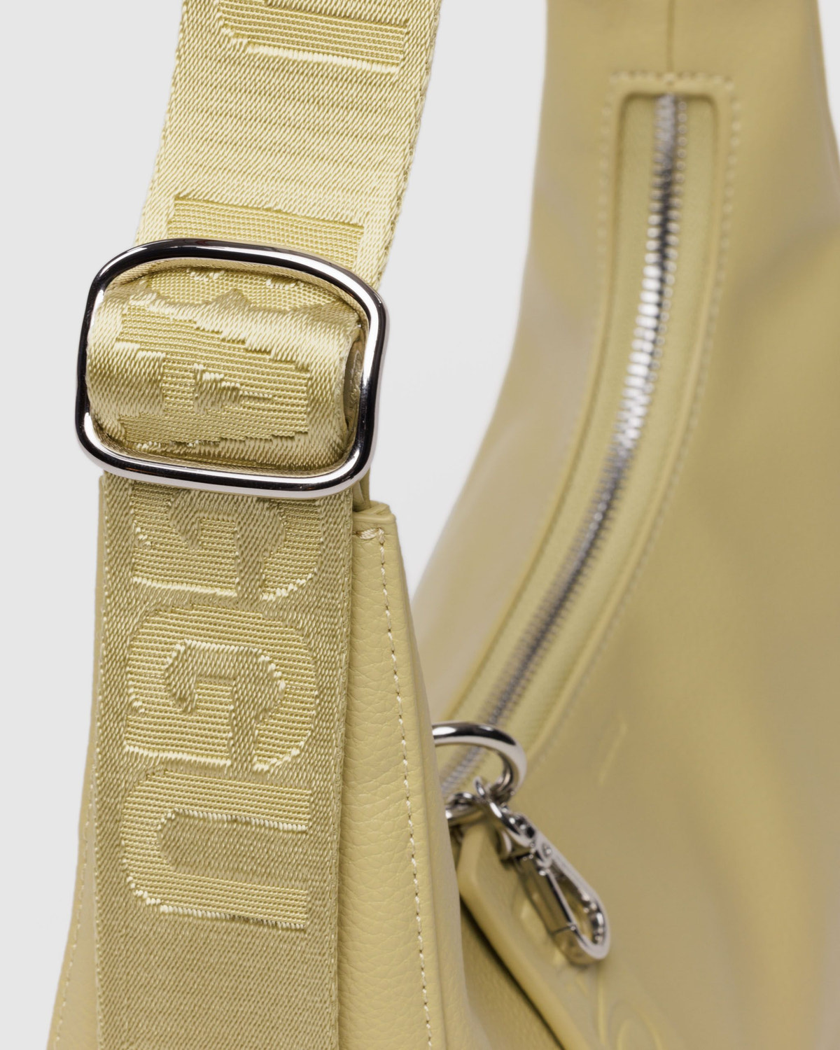 Small Recycled Leather Crescent Bag - Image 5