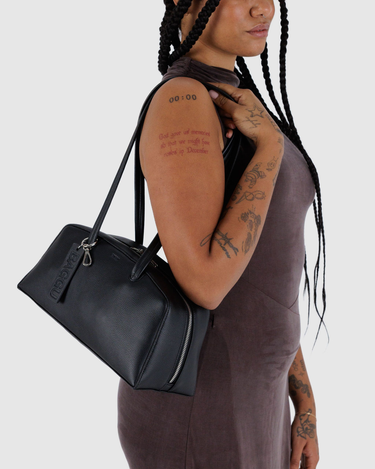 Recycled Leather Bowler Bag - Image 2