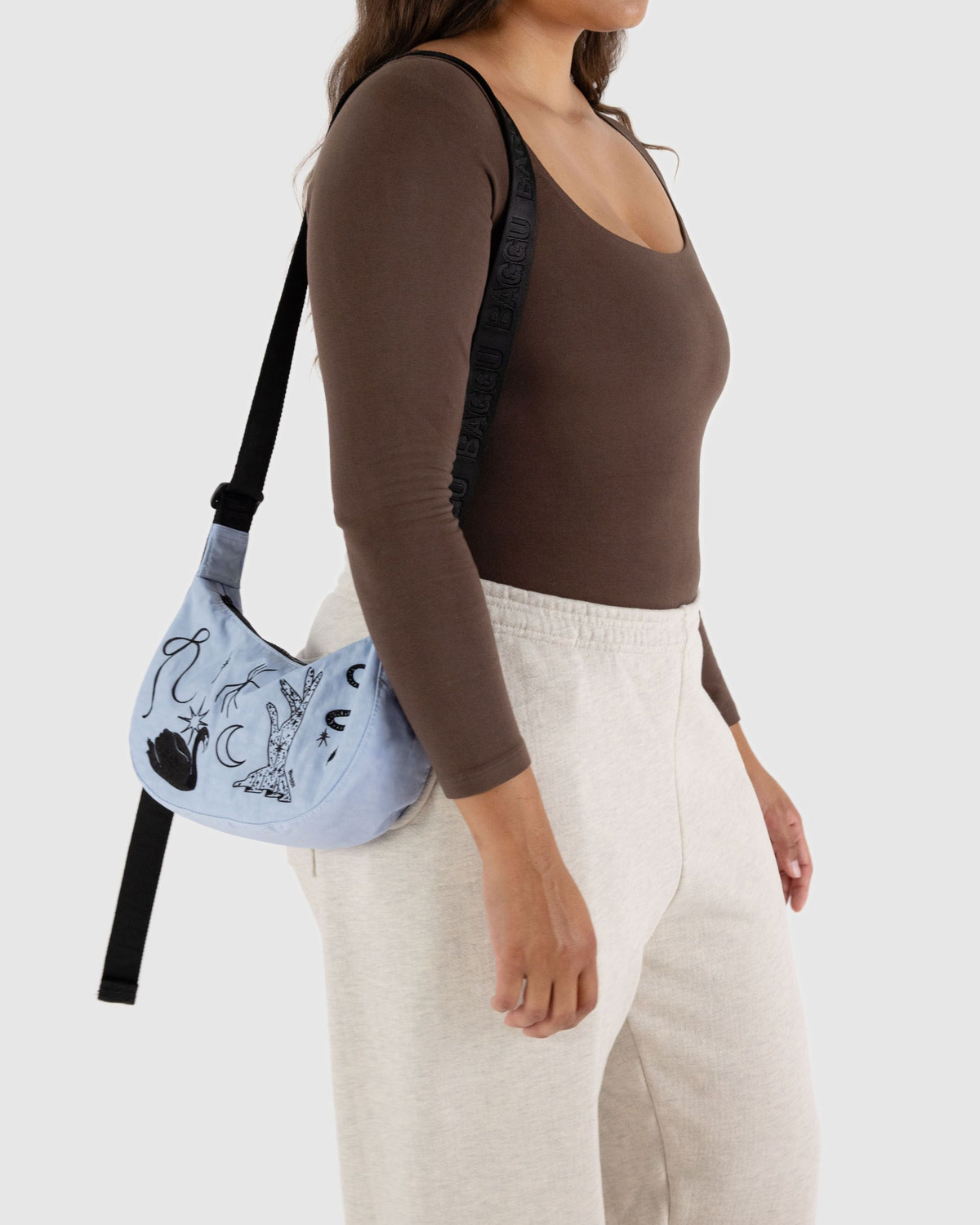 Small Nylon Crescent Bag - Image 3